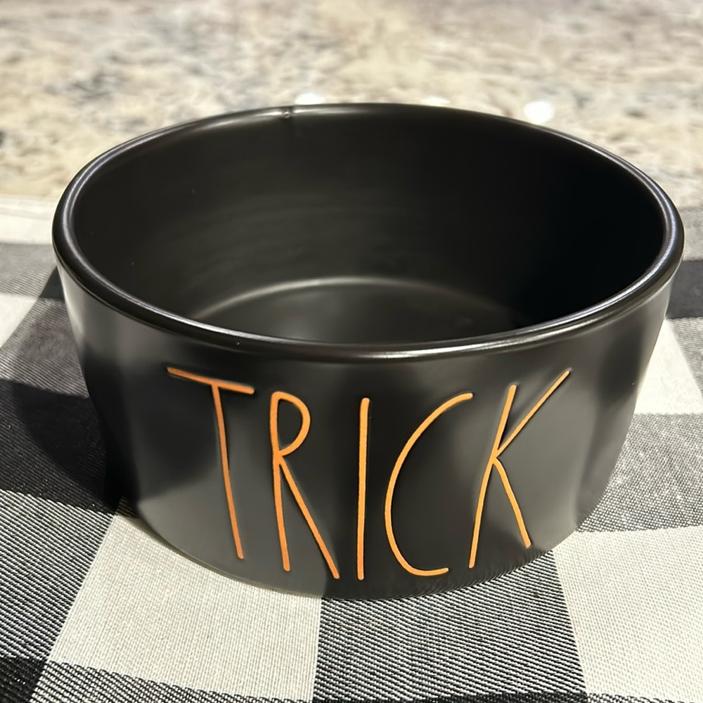 Rae Dunn “ TRICK” Dog Bowl